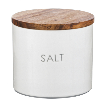 Контейнер для хранения соли 0,4 л с деревянной крышкой