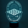3D светильник  Шашки - Лучшему тренеру!