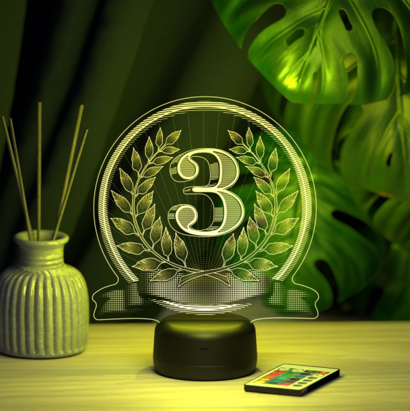 3D светильник  Светильник "Приз 3 место"