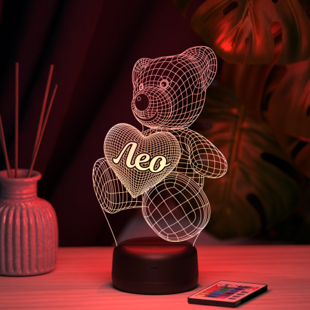 3D светильник  Светильник "Мишка с именем Лео"