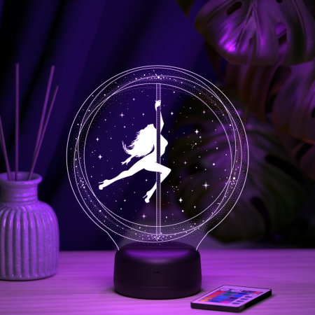 3D светильник  Светильник "Pole dance - Танцы на пилоне"