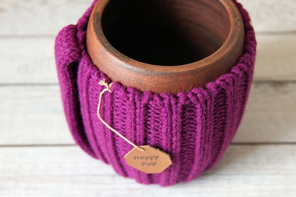 Вязаная кружка "Марсала"