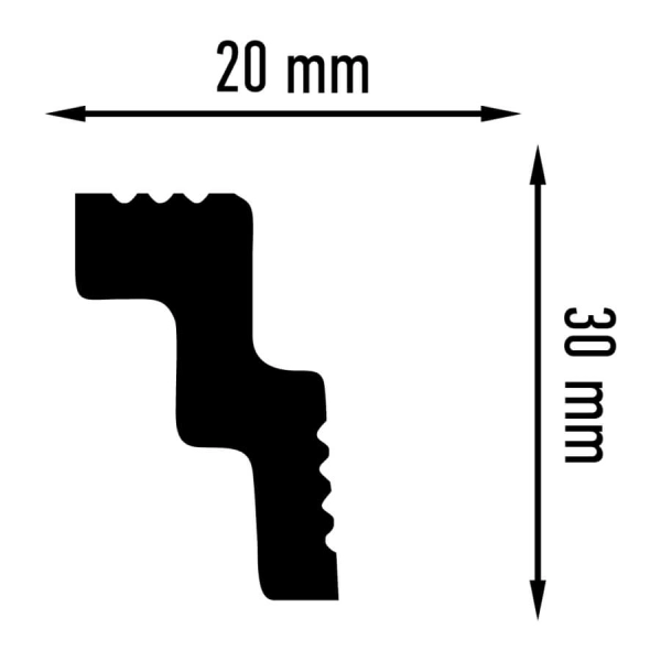 Плинтус потолочный Плинтэкс F 20/30 (160 шт)