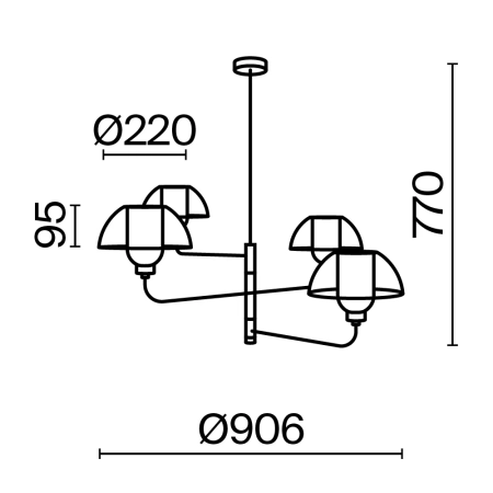 Подвесной светильник Maytoni MOD177PL-04B