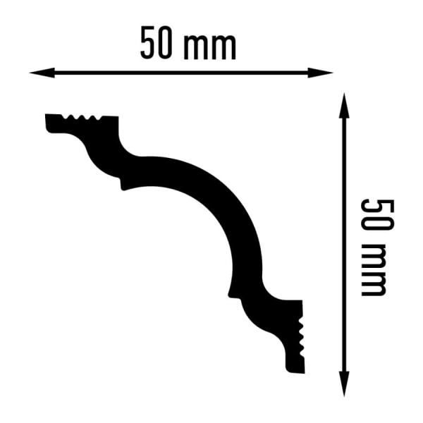 Плинтус потолочный Плинтэкс I 50/50 SC (75 шт)