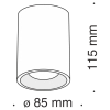 Потолочный светильник Technical C012CL-01W