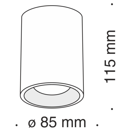 Потолочный светильник Technical C012CL-01W