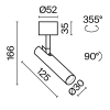 Потолочный светильник Technical C141CL-L125-6W3K-B