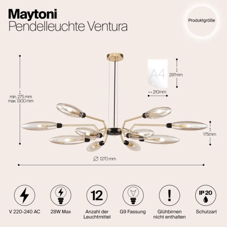 Подвесной светильник Maytoni MOD012CL-12G
