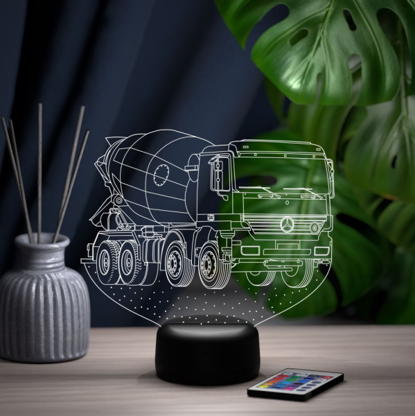 3D светильник  Светильник "Бетономешалка"