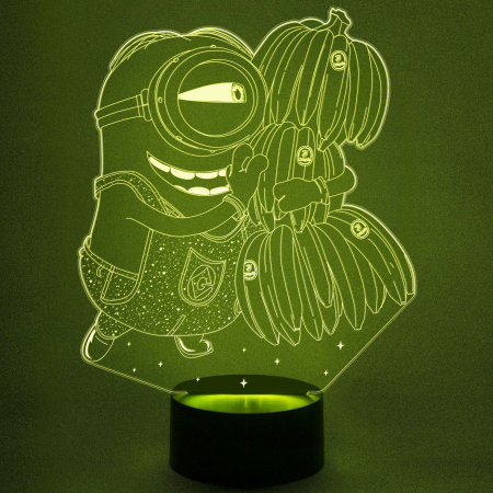 3D светильник  Миньон с бананами