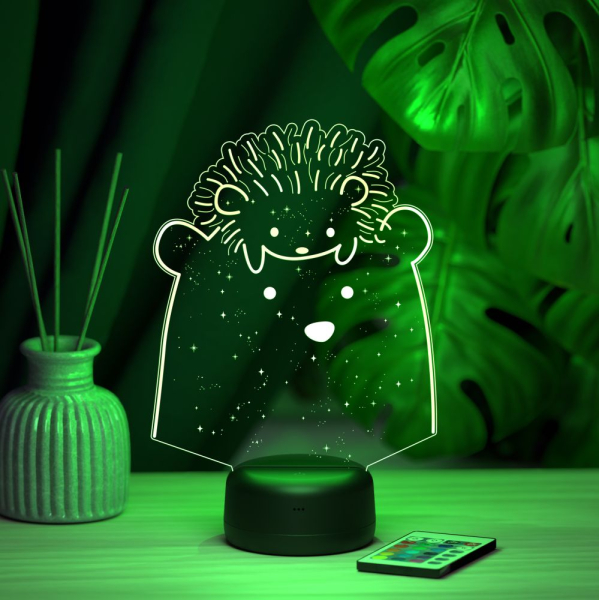 3D светильник  Светильник "Ежик с медвежонком"