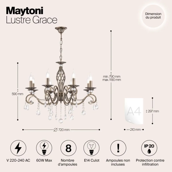 Люстра Maytoni RC247-PL-08-R