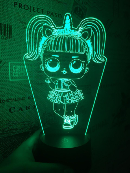 3D светильник  Кукла LOL