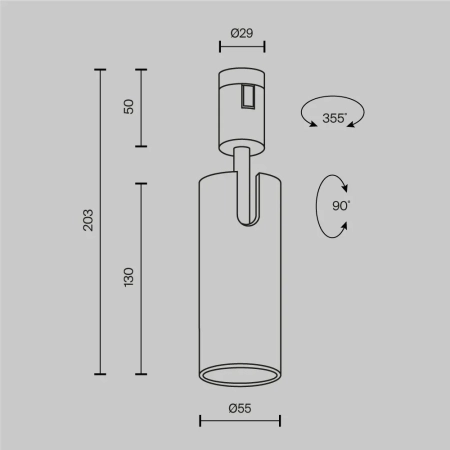 Трековый светильник Technical TR144-1-12W3K-W-BS