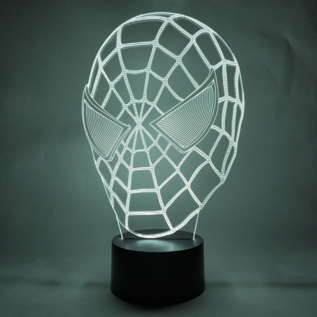 3D светильник  Маска Человека Паука