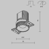 Встраиваемый светильник Technical DL059-7W3K-TRS-B