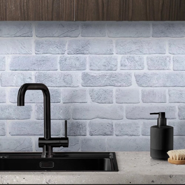 Панель ПВХ 0,4 кирпич Ретро серый