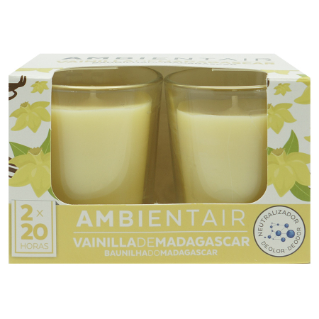 Набор из 2 ароматических свечей Мадагаскарская ваниль 20 ч