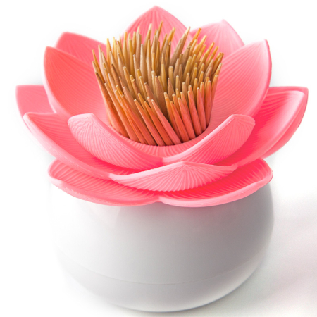 Держатель для зубочисток lotus белый-розовый