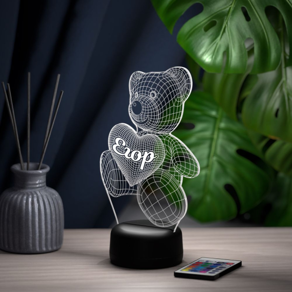 3D светильник  Светильник "Мишка с именем Егор"