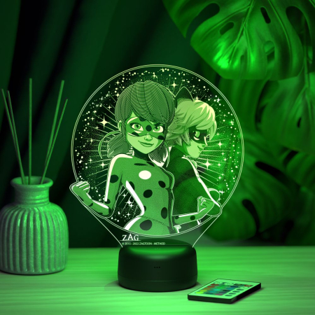 3D светильник  Леди Баг и супер кот