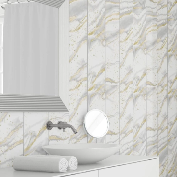 Панель ПВХ Мрамор Арктика 654 2,7*0,25 STELLA Light