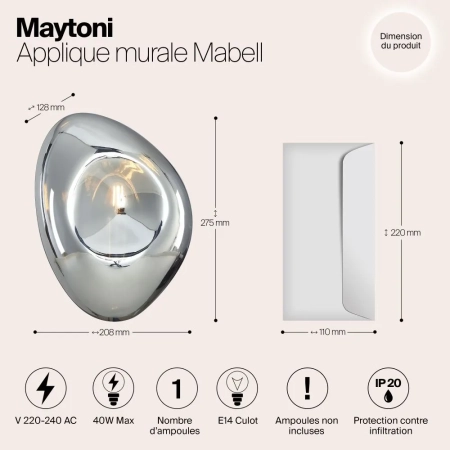 Настенный светильник (бра) Maytoni MOD306WL-01CH