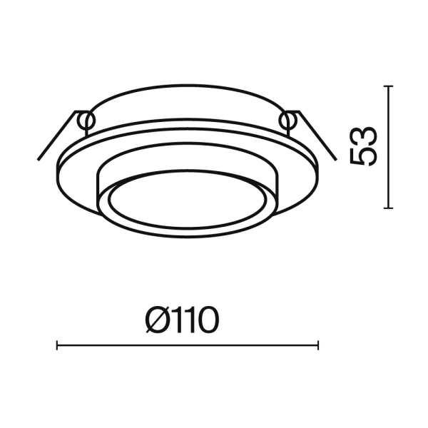 Встраиваемый светильник Technical DL086-GX53-RD-BG