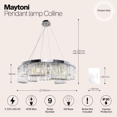 Подвесной светильник Maytoni MOD083PL-09CH