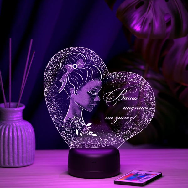 3D светильник  Светильник "Любимой дочери"