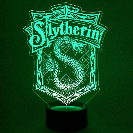 3D светильник  Слизерин - Slytherin (Гарри Поттер)