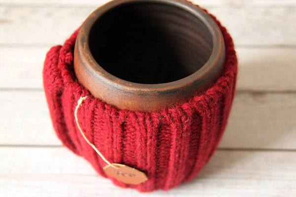 Вязаная кружка "Глинтвейн"
