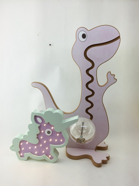 Копилка Динозаврик Нежно-розовый (печать)