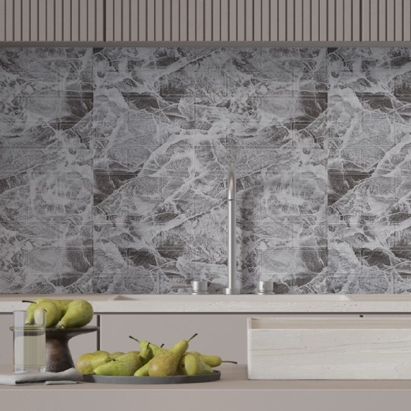 Панель ПВХ на клеевой основе "Кирпич Мраморный" 700*770мм Ultra  (10шт)