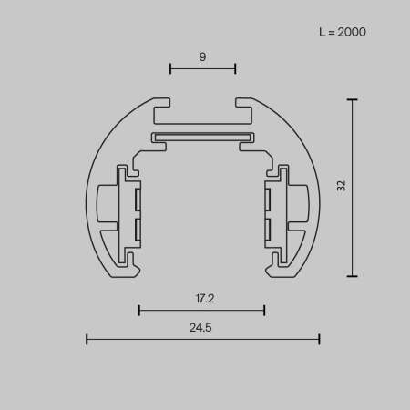 Шинопровод накладной/подвесной Technical TRXM034-R-412B