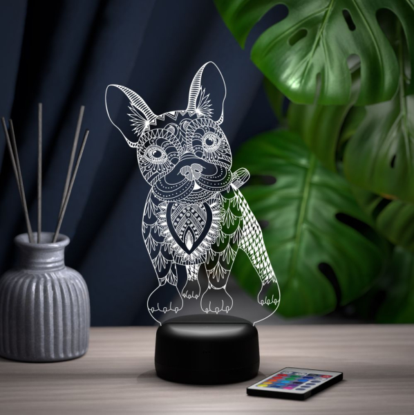 3D светильник  Светильник "Французский бульдог"