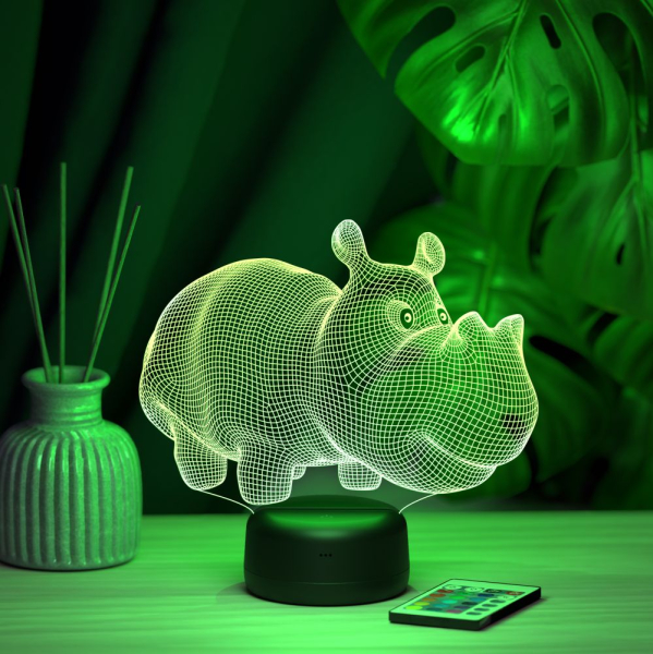 3D светильник  Светильник "Бегемотик"