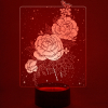 3D светильник  Пионы