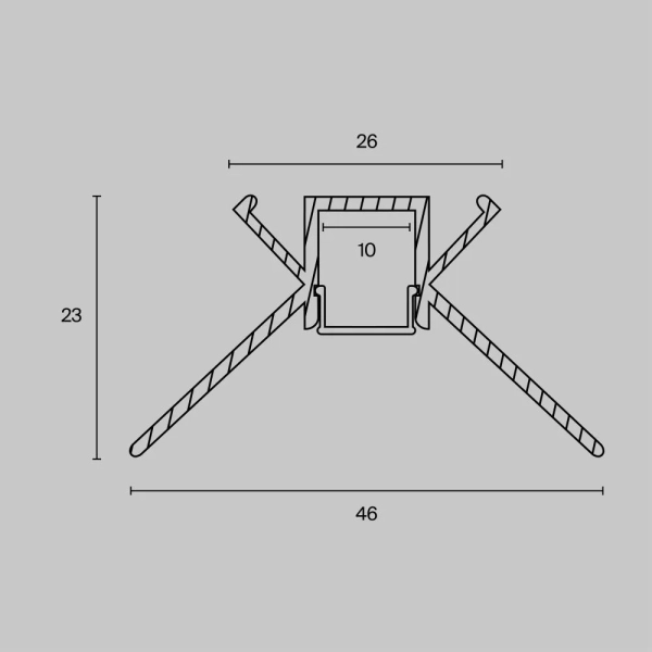 Профиль Led Strip ALM-4623-S-2M