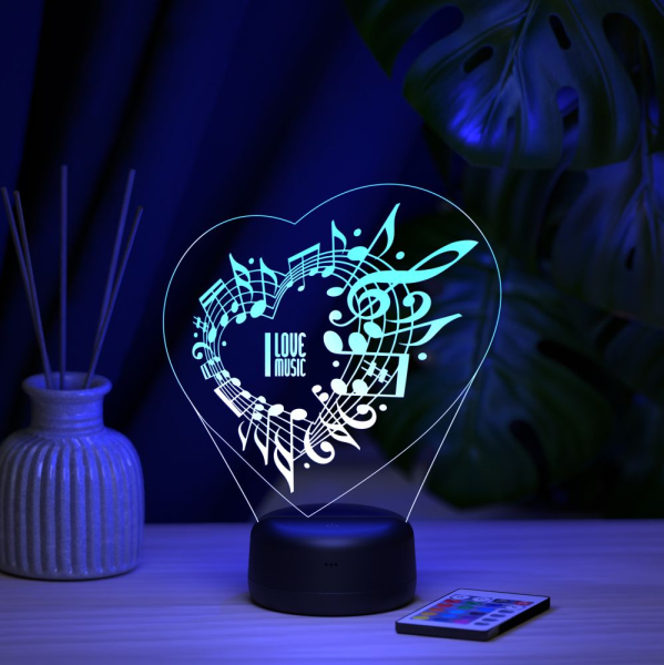 3D светильник  Светильник "Любовь к музыке"