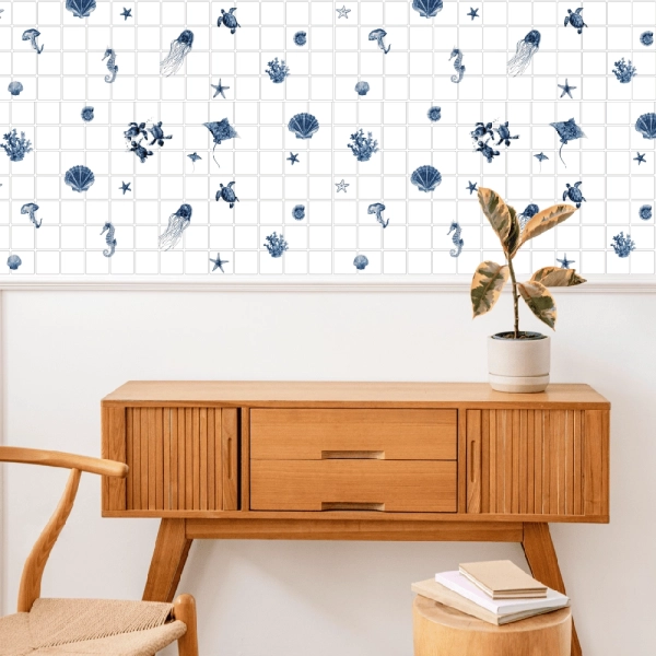 Панель ПВХ 0,2 мозаика «Морской коктейль» Stella