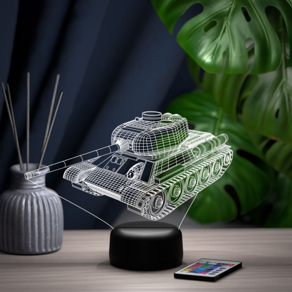 3D светильник  Светильник "Танк Т-34"