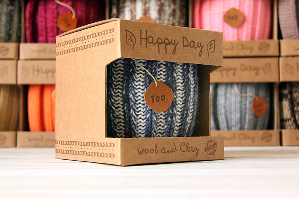 Вязаная кружка "Лаванда"