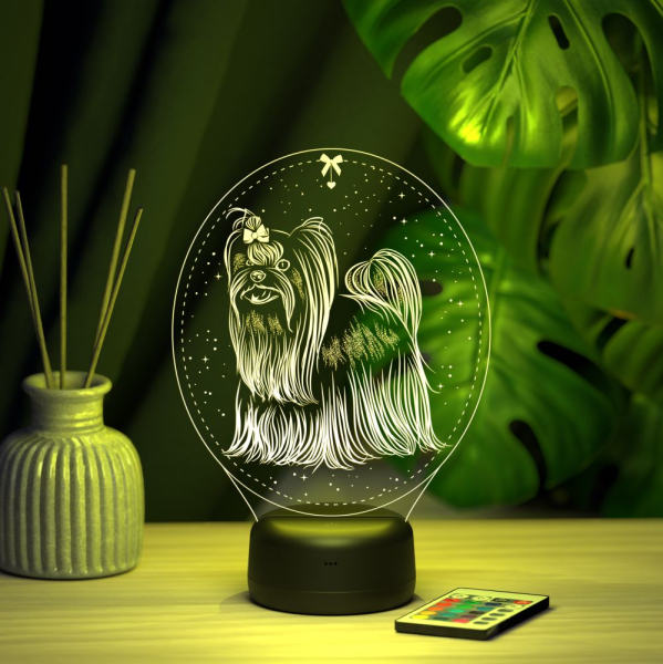 3D светильник  Светильник "Йоркширский терьер"