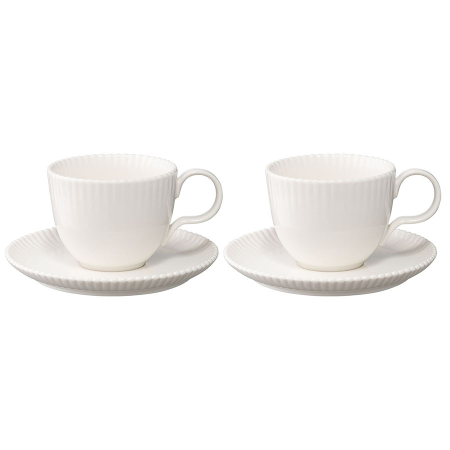 Набор из двух чайных пар белого цвета из коллекции kitchen spirit, 275мл