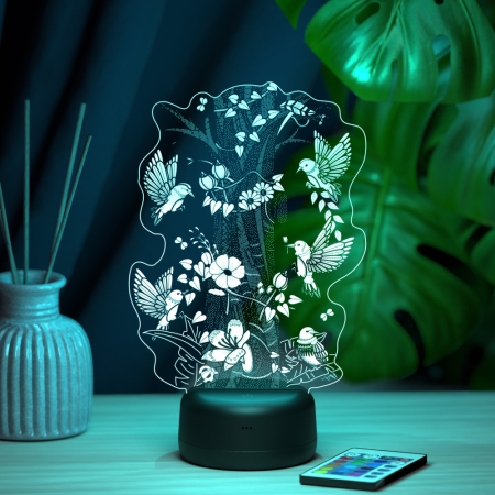 3D светильник  Светильник "Дерево с птицами"
