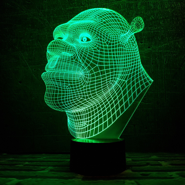 3D светильник  Шрек