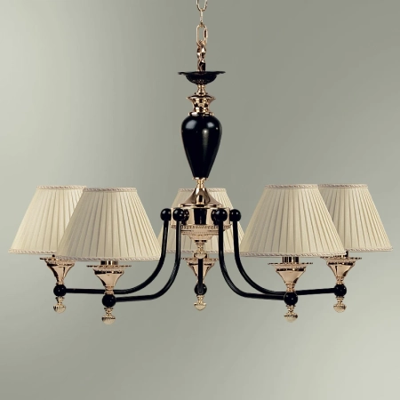 Люстра 5-ти рожковая с абажурами "Багира" 5*19-12.56/6020/5А