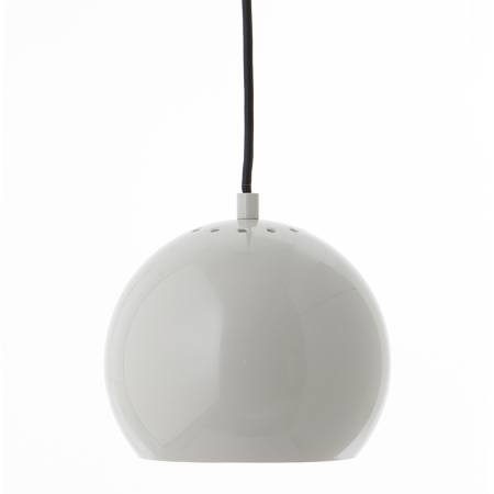 Лампа подвесная ball, 16х?18 см, светло-серая глянцевая, черный шнур